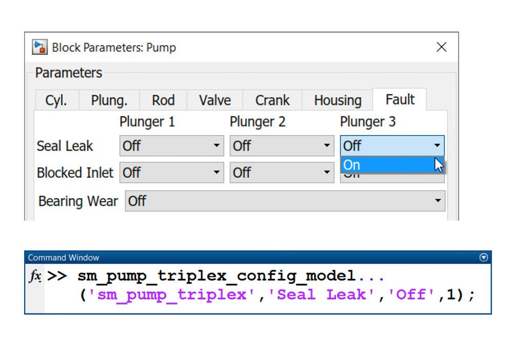 Figure 5. Modeling leakage in the triplex pump. 