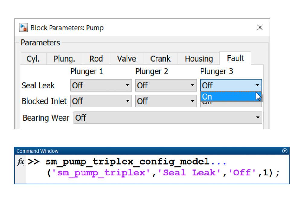 Figure 5. Modeling leakage in the triplex pump.