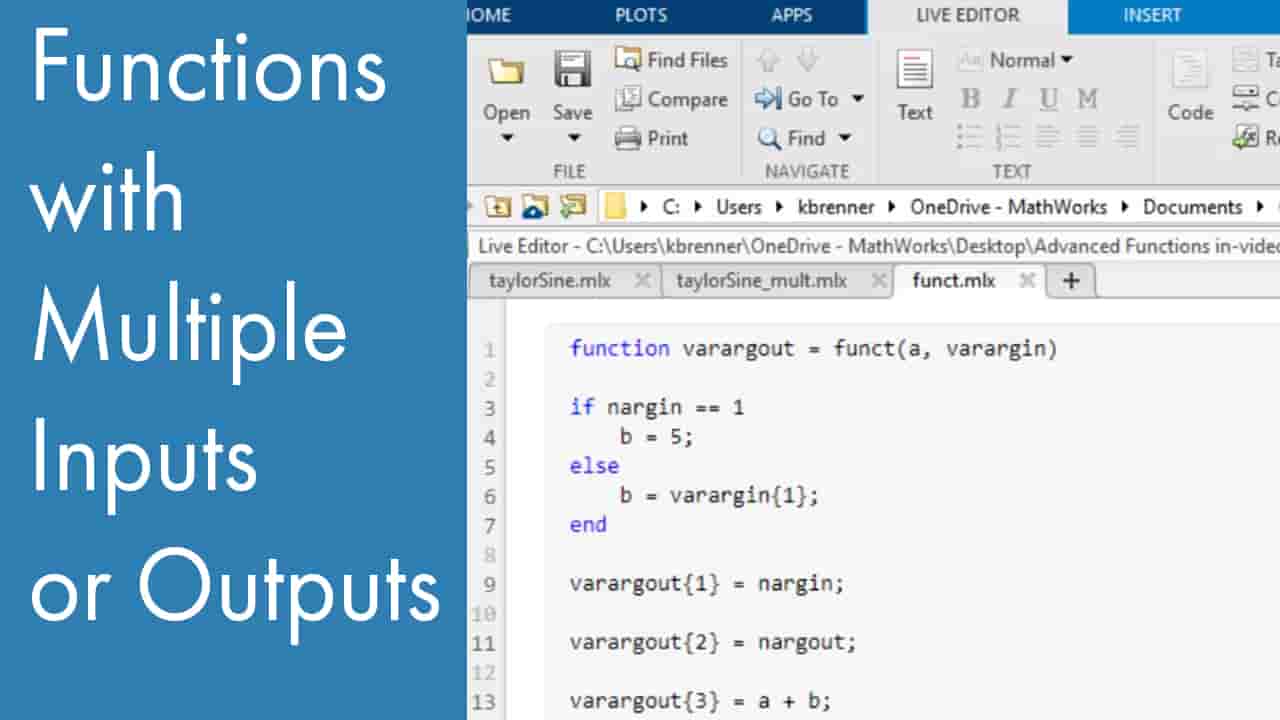 Using Matlab Functions Video Matlab 7551