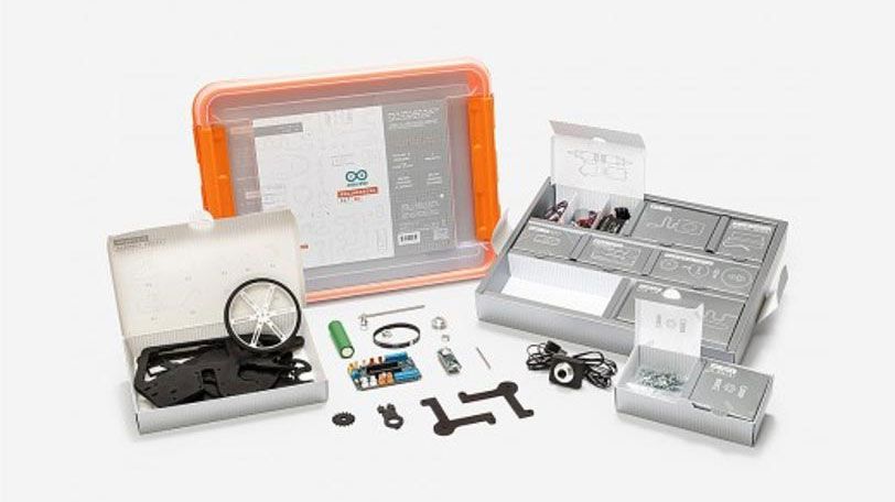 The Arduino Engineering Kit Rev 2, developed by Arduino in collaboration with MathWorks. Arduino Engineering Kit