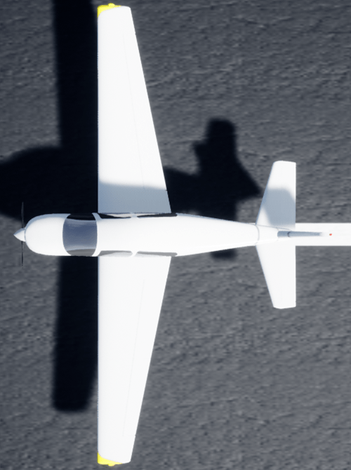 Top-down view of Sky Hogg aircraft.