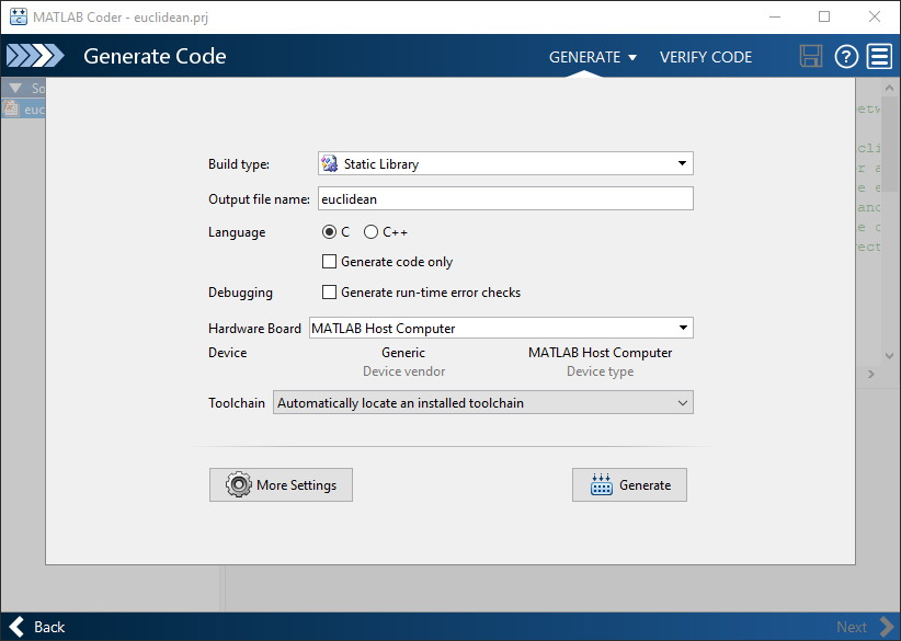 matlab coder