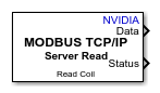 NVIDIA Modbus TCP/IP Server Read block icon