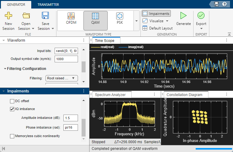 Create Waveforms Using Wireless Waveform Generator App MATLAB