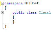 Namespace MEFHost { public class Class1 { } }