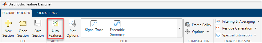 Select Auto Features option.