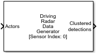 Driving Radar Data Generator block