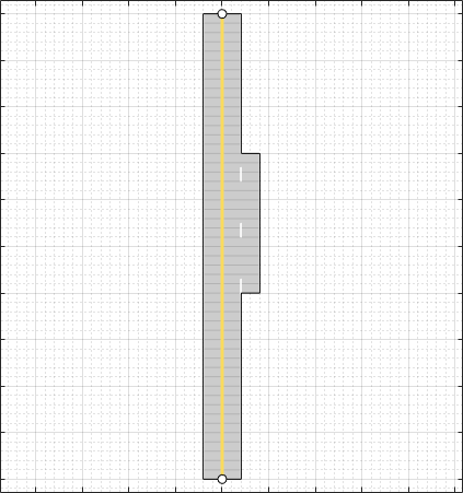 Road with multiple lane specifications before specifying segment taper information.