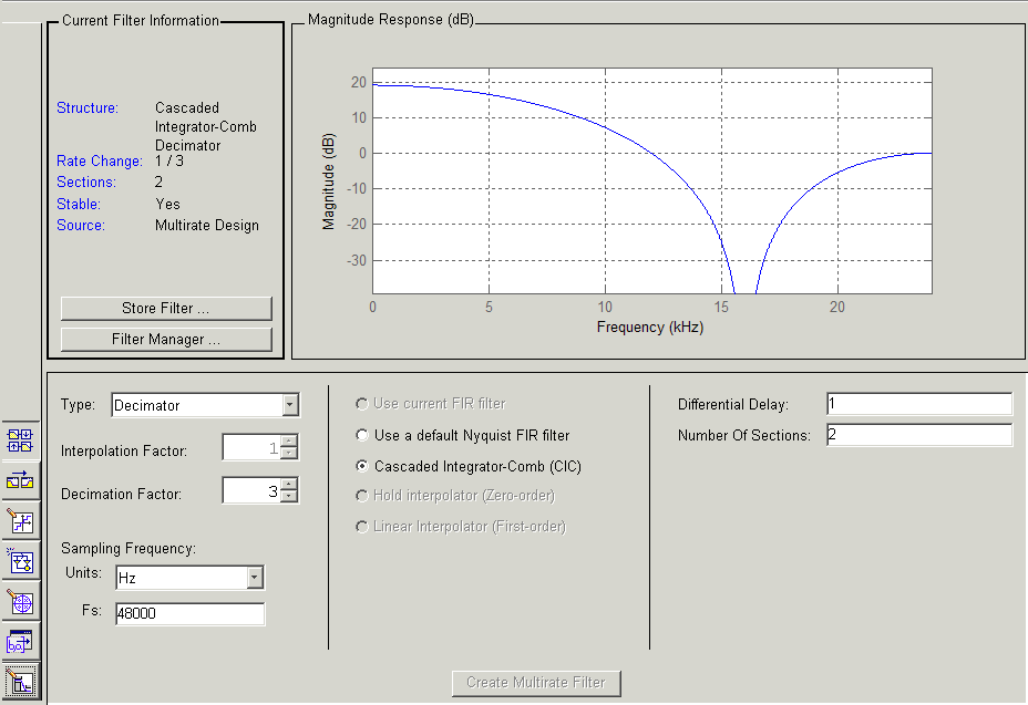 filter designer in matlab