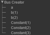 Sample of signal bus element names appended with index