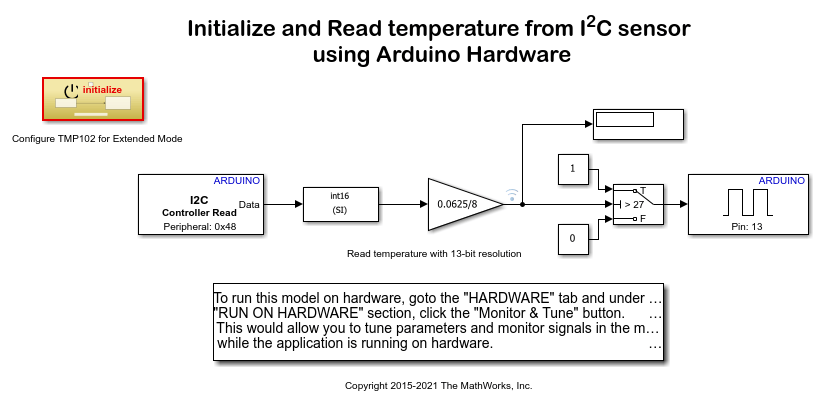 Read Temperature from I2C-Based Sensor Using Arduino Hardware
