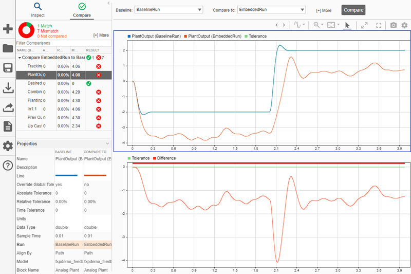 View of the Simulation Data Inspector