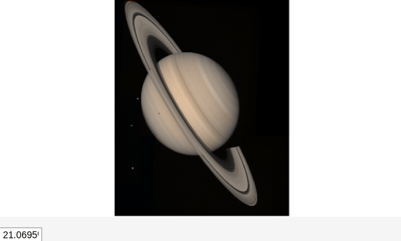 Figure Saturn contains an axes object and other objects of type uipanel, uicontrol. The hidden axes object contains an object of type image.