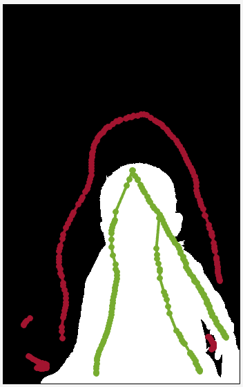 Show Binary is selected and the background becomes black in color while the baby is defined in white.