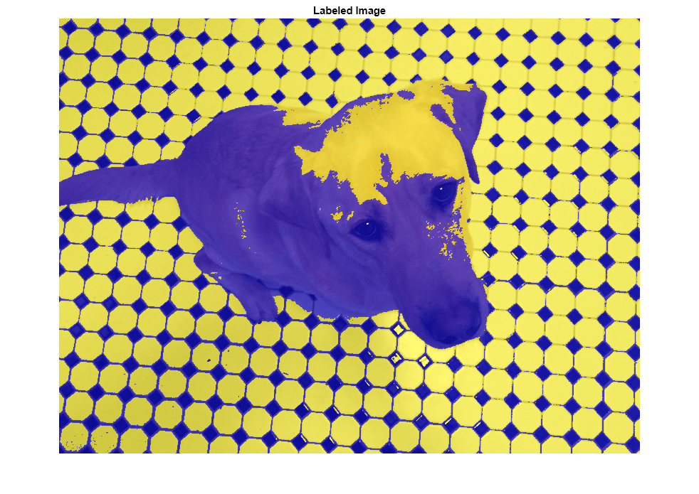 Figure contains an axes object. The axes object with title Labeled Image contains an object of type image.