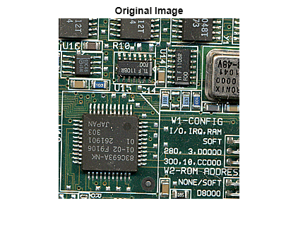 Figure contains an axes object. The axes object with title Original Image contains an object of type image.