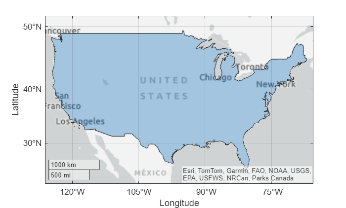 Figure contains an axes object with type geoaxes. The geoaxes object contains an object of type polygon.