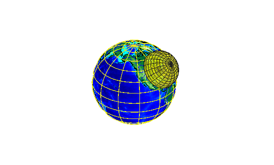 Plotting a 3-D Dome as a Mesh over a Globe