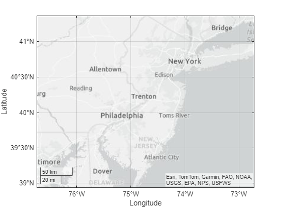 Figure contains an axes object with type geoaxes. The geoaxes object is empty.