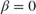 $\beta = 0$