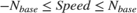 $ - N_{base} \le {Speed} \le N_{base} $