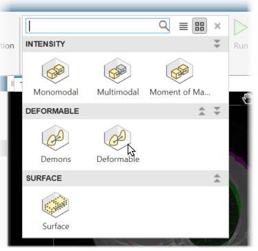 Select the Deformable icon from the Automated techniques gallery