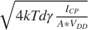 $\sqrt{4kTd\gamma \frac{I_{CP}}{A*V_{DD}}}$