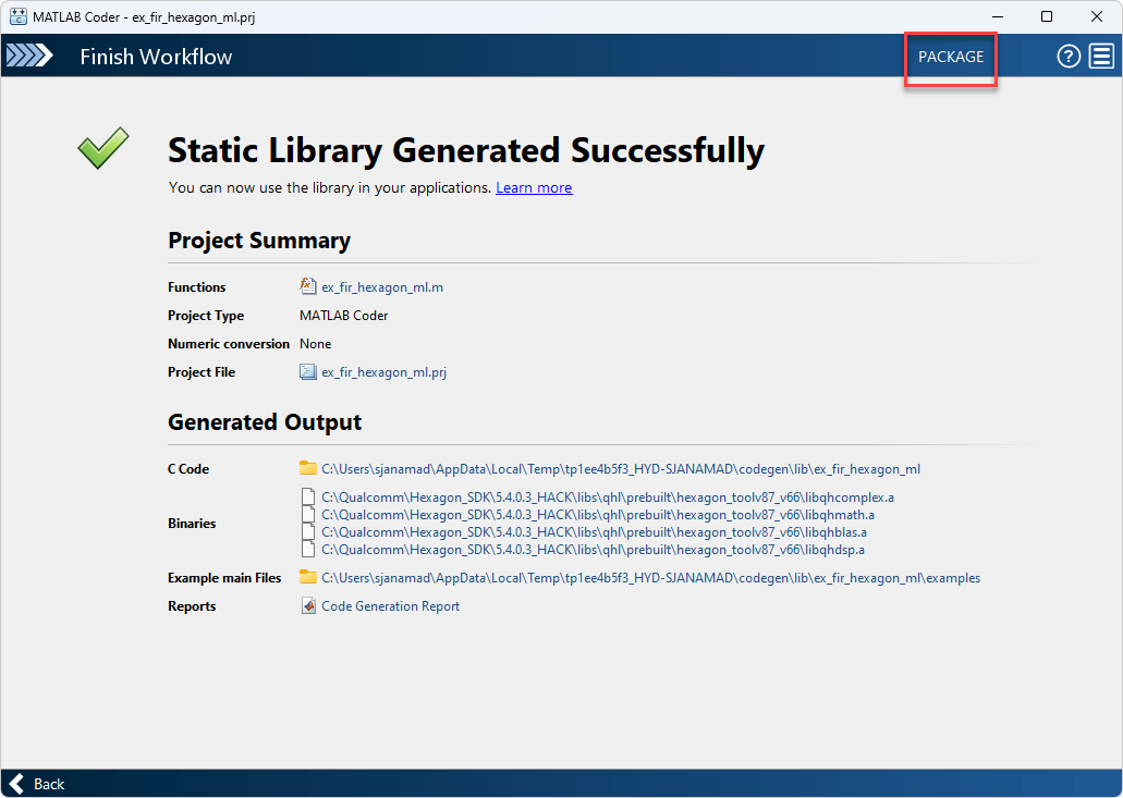 C Code Optimization Using MATLAB Coder app for Hexagon DSP