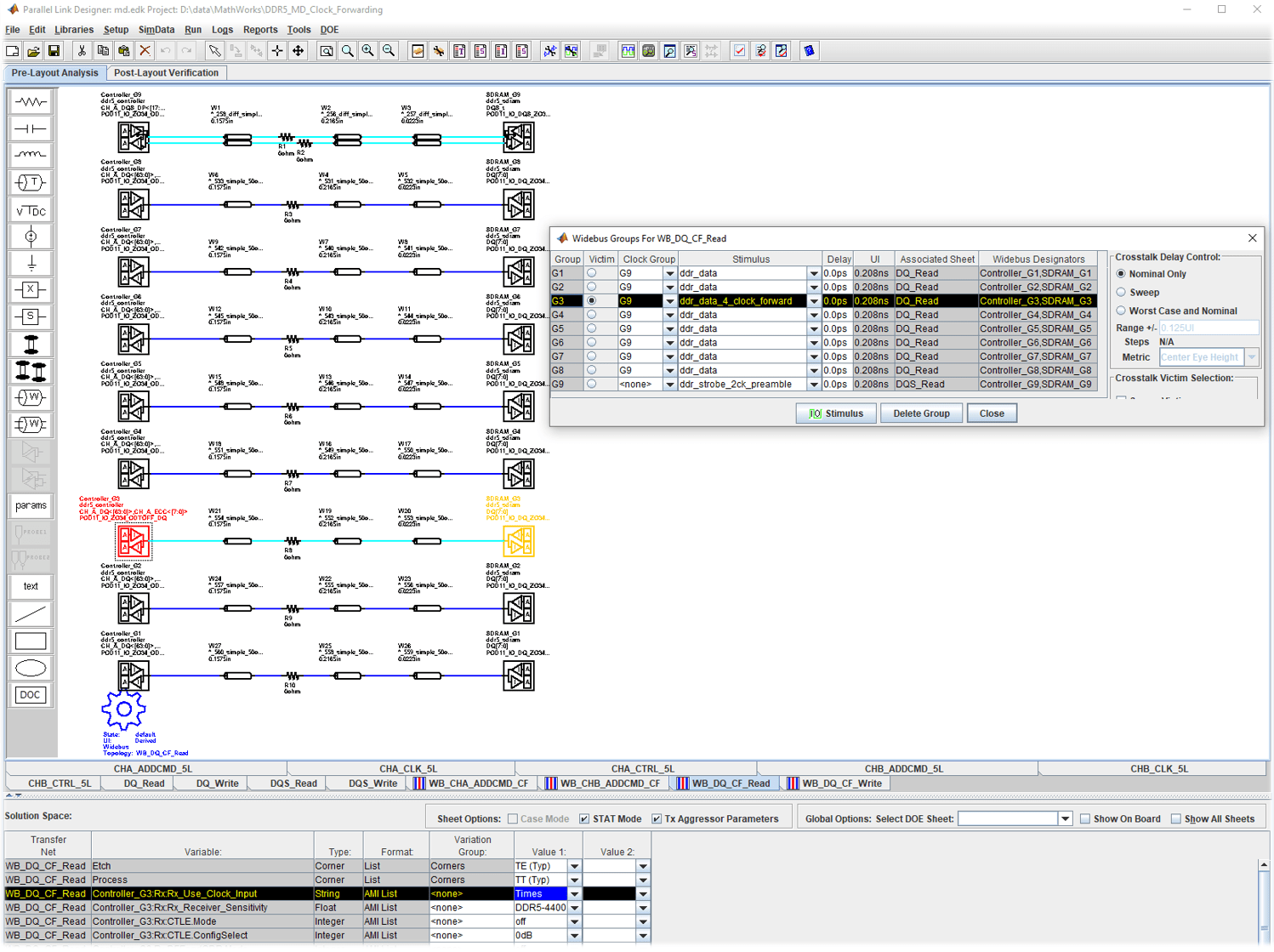 DDR5 IBIS-AMI with Clock Forwarding