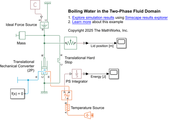 Calculate Energy Required to Boil Water in the Two-Phase Fluid Domain