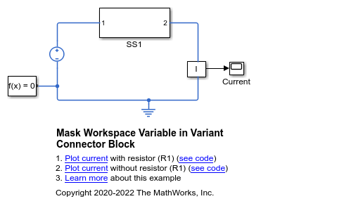 Mask Workspace Variable in Variant Connector Block