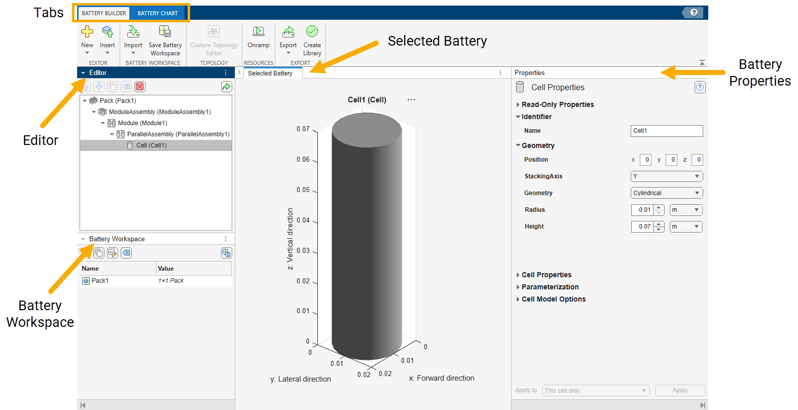 Get Started with Battery Builder App