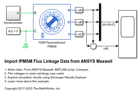 ANSYS Maxwell에서 IPMSM 쇄교 자속 데이터 가져오기