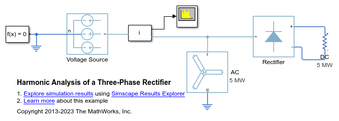 Harmonic Analysis of a Three-Phase Rectifier