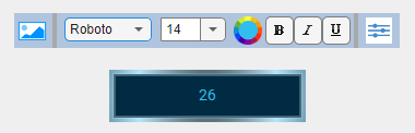 Display block after selecting the blue color