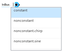 In Bus Element block with list of available bus elements