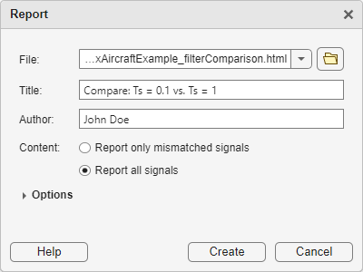 Create Interactive Comparison Reports - MATLAB & Simulink - MathWorks 한국