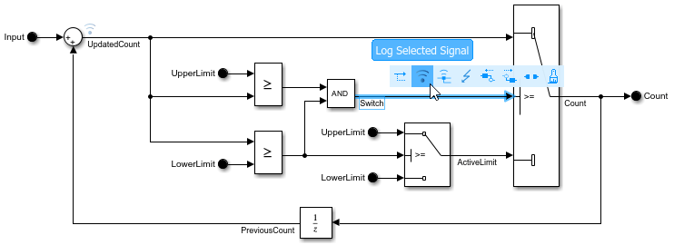 Pointer on Log Selected Signal