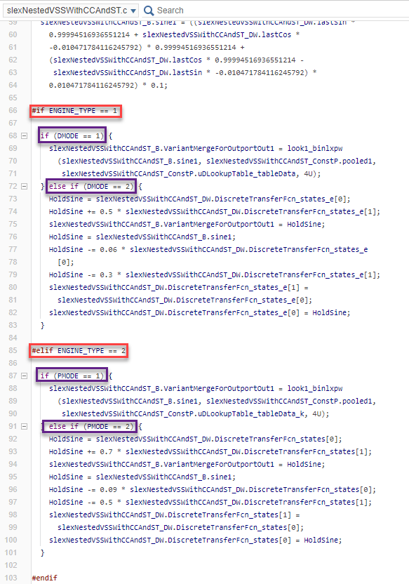 Generate Code from Nested Variant Subsystem with Code Compile and Startup Activation