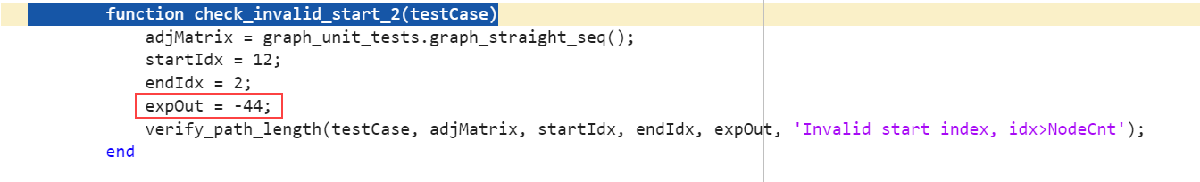 The code section with the change issue