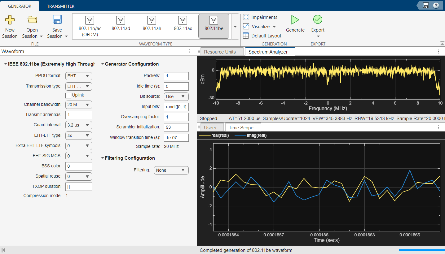 App Based Wlan Waveform Generation Matlab And Simulink Mathworks 한국 