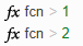 Display of two specializations of the function fcn in the MATLAB Source pane.