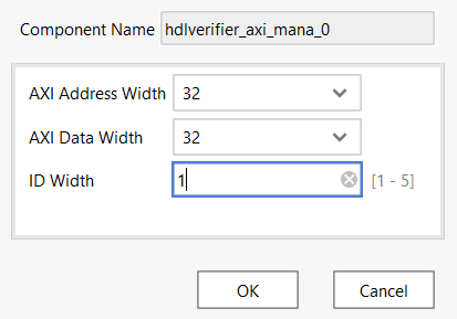 AXI Manager IP parameters