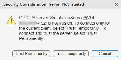 OPC UA Server Certificate Validation