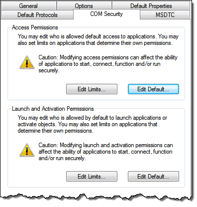 COM security options