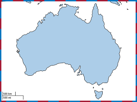 Map of Australia in maximized map layout