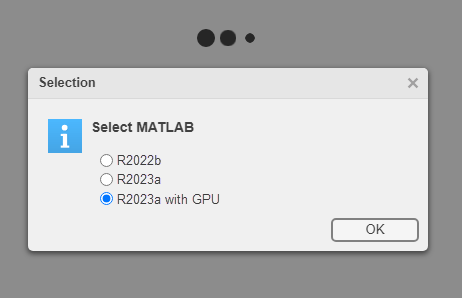 Select MATLAB chooser with multiple configurations