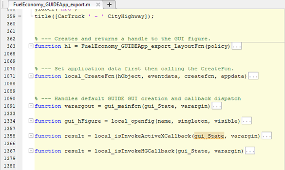 Generated function code to handle app creation.