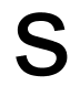 The letter S with font smoothing applied. The edges are smooth.