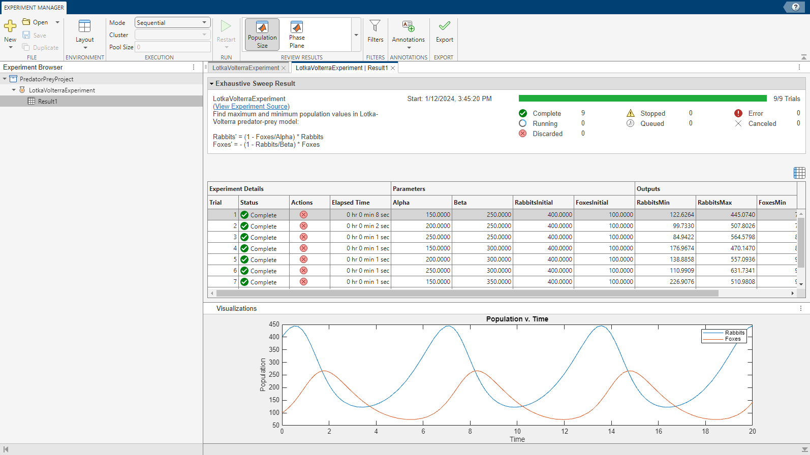 Experiment Manager app